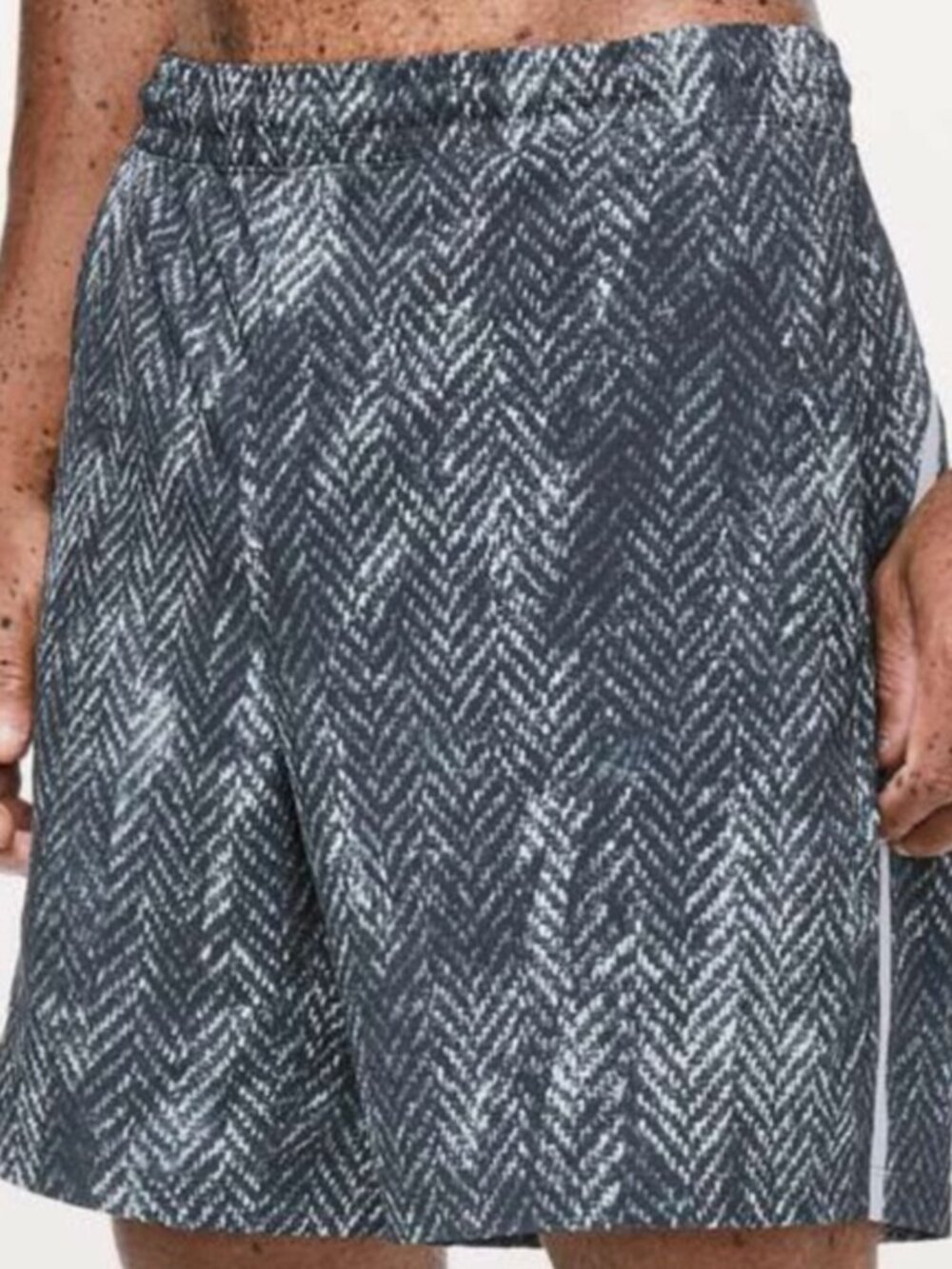 lululemon Surge Shorts 6" Bleached Herringbone Multi Men's XL